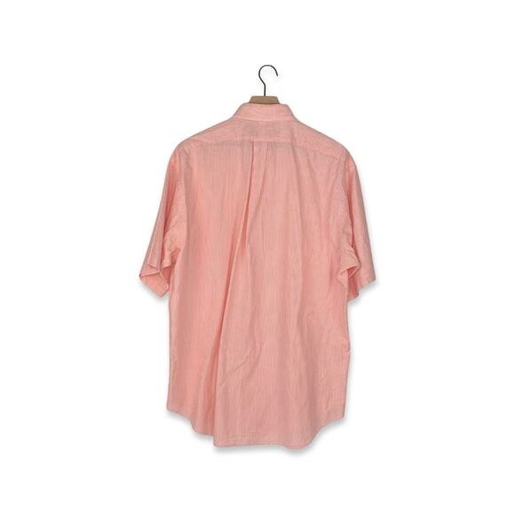 Polo by Ralph Lauren Orange Seersucker Short Sleeve Button Down Shirt - Picture 2 of 5
